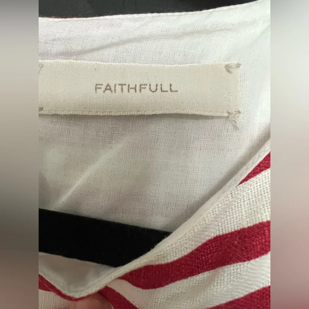NWT Faithfull The Brand Red Breton Stripe Kelly Mini Dress, Size 4 (Small) - Picture 10 of 15